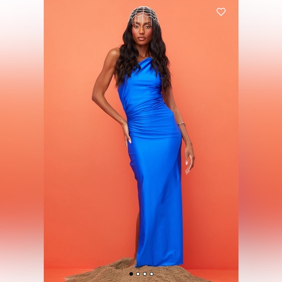 Baobab celele dress  Elegant Blue One-Shoulder Dress - Picture 2 of 8